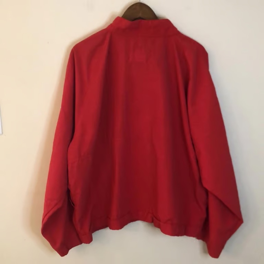 Red Bomber Jacket With Flag Patch - image 2